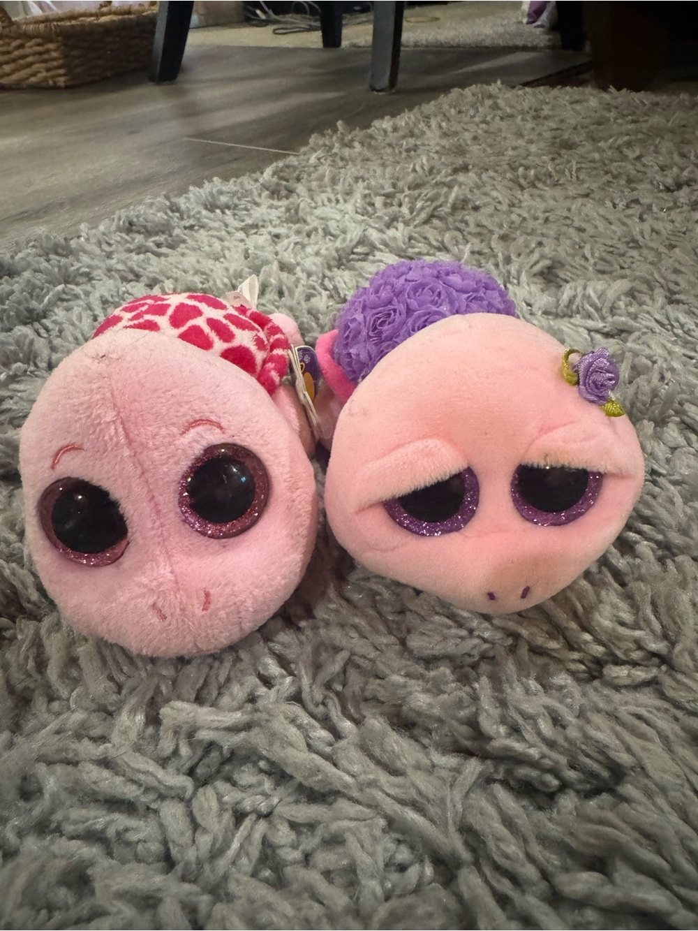 Pink Plush Turtle Toy - Sparkly Eyes Kids Toy